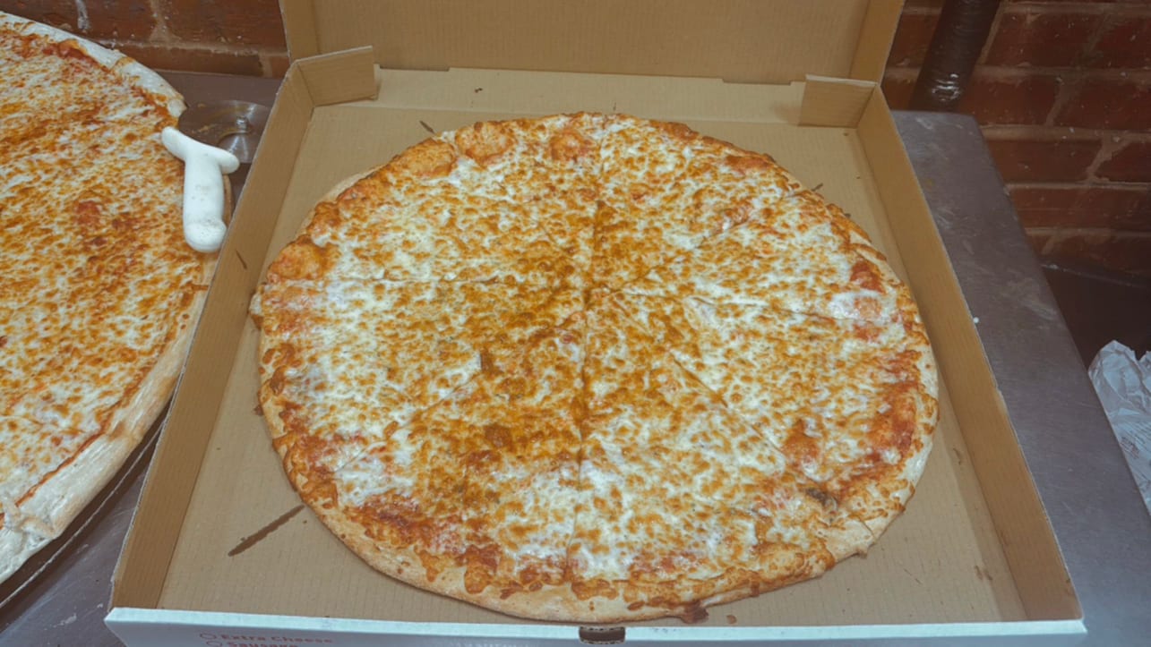 Cheese Pizza (NY-Style) 10 + 1 free.