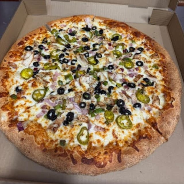 1-Large 3 Topping Pizza.