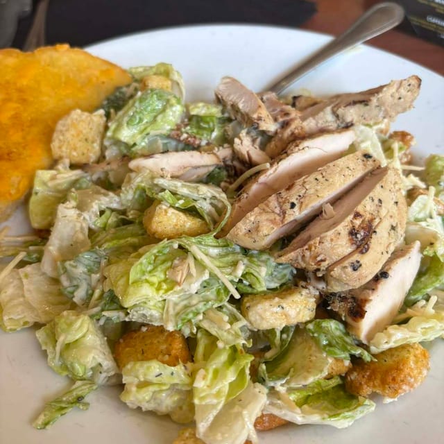 Grilled Chicken Caesar Salad.