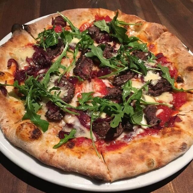 Steak Pizza.