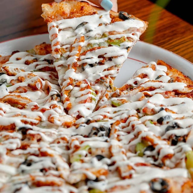 Chicken Bacon Ranch Pizza.